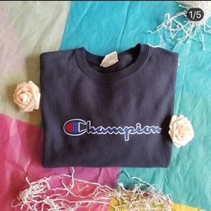 Champion Navy Reverse Weave Sweatshirt